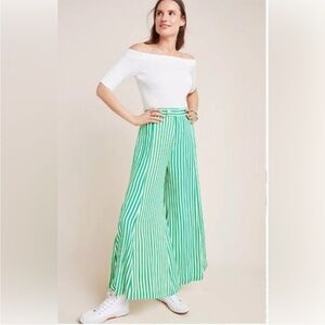 Anthropologie McKenzie Striped Green White Pants